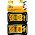 Sticky Flags, Sign Here, 1x1-3/4 In, YW, PK2