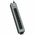 Outlet Strip, Industrial, 9 5-15R, 5-15P, 15 ft., Gray