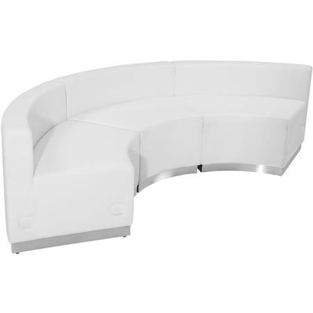 3 pcs. Living Room Set, 25-1/4"" to 42"" x 27"", Upholstery Color: White, Series: Alon