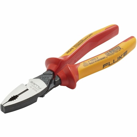 8 in Insulated Lineman Combination Pliers High Leverage, Steel