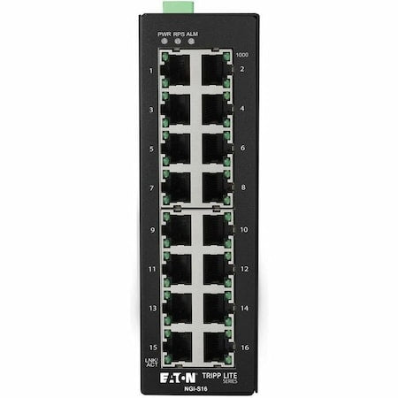 Ethernet Switch, 16 Ports, 2" W, 6 1/4" H