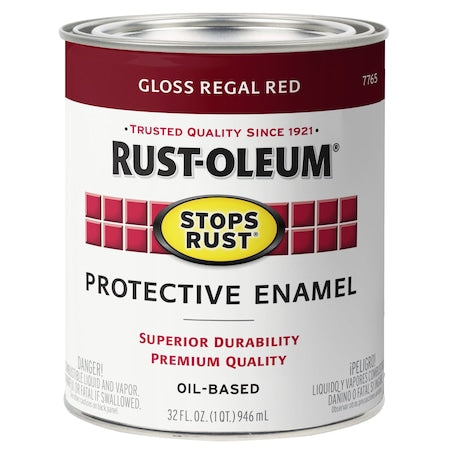 Interior/Exterior Paint, Gloss, Regal Red, 1 qt