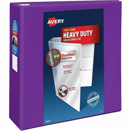 Heavy-Duty View 3 Ring Binder, 4 in