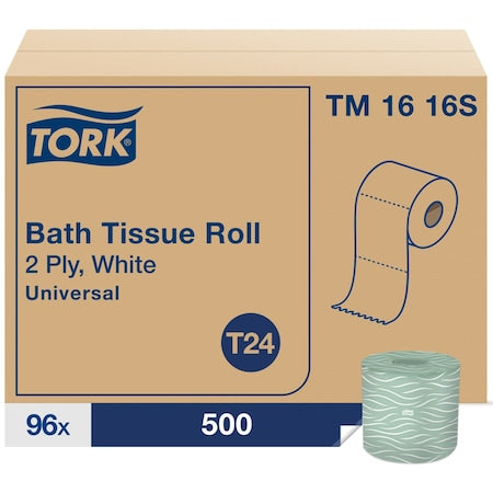 Standard Core, 2 Ply, 500 Sheets, White, 96 PK
