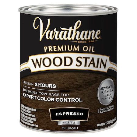 Premium Wood Stain, Oil Based, Espresso, 1 Quart