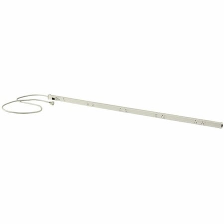 Outlet Strip, Switched, 10 5-15R, 5-15P, 6 ft., White