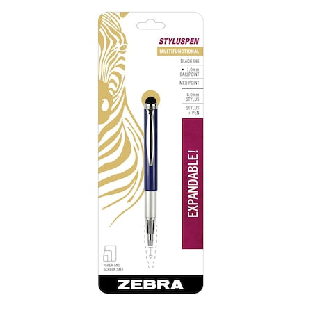 StylusPen Telescopic Ballpoint 1.0mm 6 Asst Colors 1pk