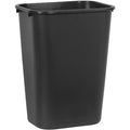 Deskside 10 gal Rectangular Indoor Plastic Can, Black, None, Plastic, 11 in