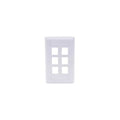 Wall Plate, 6 Port