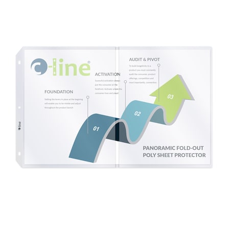 Panoramic Page Protector, 11 x 8.5", PK25