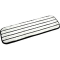 18 in Flat Mop Pad, Hook-and-Loop Connection, Cut-End, White, Microfiber, PK10