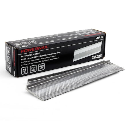 Collated Flooring Nail, 1-1/2 in L, 16, L-Head Head, 1000 PK