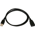 USB 2.0 Extension Cable, 3 ft.L, Black