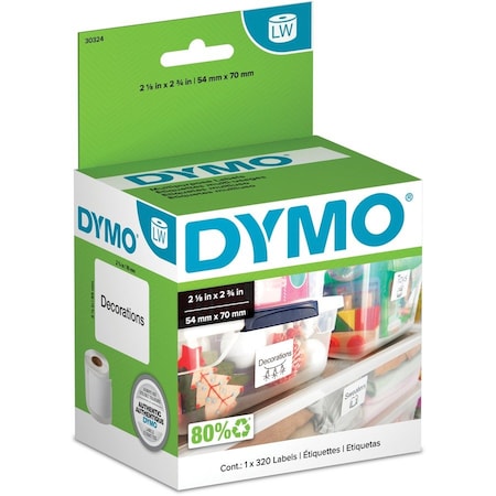 Diskette Label, 3-1/2", 320/Roll, White