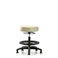 Vin Stool without Back-Medium Bench Ht with Black FRandStat Glides in Adobe White Trailblazer Vin