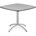 Square Cafe/Breakroom Table, Gray - 42" Square x 29"H, 42" W, 42" L, 29" H, Laminated Melamine Top