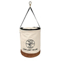 Canvas Bucket with Closing Top, 17-Inch