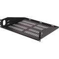 VMP ER-S2UV Vented Rack Shelf - 2U Rack Height - Black - 50 lb Maximum Weight Capacity