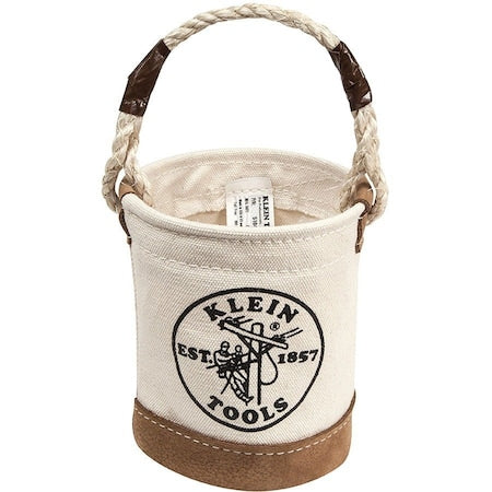 Bucket Bag, White, Mini Leather, 1 Pockets