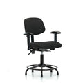 Desk Chair Desk Chair, Fabric, RT AA Glides, Blk, Adjustable Arms, 19" to 24" Height, Fabric, Black