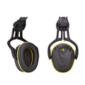 V-Gard Hard Hat-Mounted Earmuffs, NRR 27 dB, Foam Cushion, Yellow/Black, For Use With Cap Style Hats