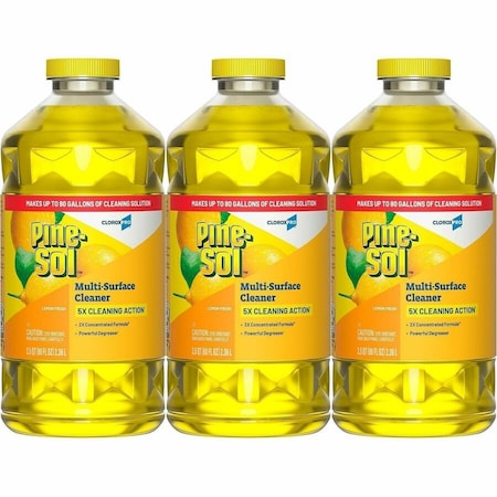 All Purpose Cleaner, 80 oz, Bottle, Concentrated, Lemon Fresh, 3 PK