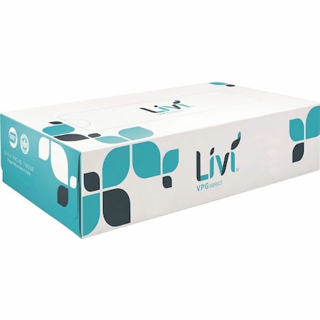 Facial Tissue, White, 8.37 X 8.07
