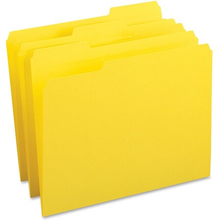 File Folder, Yellow, Paperboard, PK100