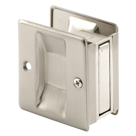 Pocket Door Pull, 2-1/2"L x 1-3/8"W, Nickel