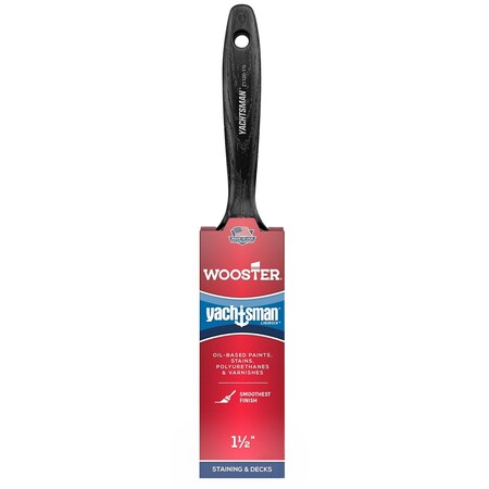 1-1/2"" Varnish Soft, White China Bristle, Paint Brush, Plastic Handle