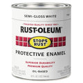 Interior/Exterior Paint, Semi-Gloss, White, 1 qt
