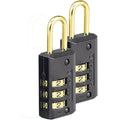 Luggage/Briefcase Padlock, Brass, Side, PK2