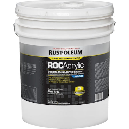Acrylic Enamel Coating, Navy Gray, 5 gal