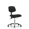 Desk Chair Desk Chair,Fabric,Chr Tilt Casters,Blk, No Arms, 19"" to 24"" Height, Fabric, Black