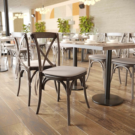 HERCULES Series Early American Cross Back Chair with Cushion, PK2