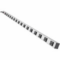 Outlet Strip, 16 5-15R, 5-15P, 15 ft., Silver