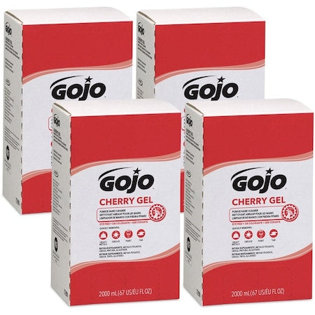 Hand Cleaner, Cherry Gel Series, Gel, 2, 000 mL, Includes Grit, Cherry, 4 PK