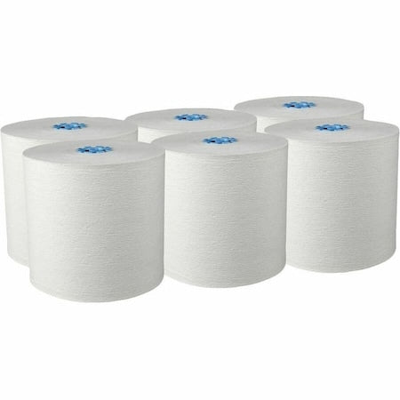 Hard Roll Paper Towels for Blue Core Dispensers, White, (700'/Roll, 4, 200'/Case), 6PK