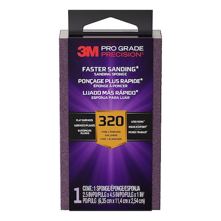 Sanding Sponge, Aluminum Oxide, 320 Grit