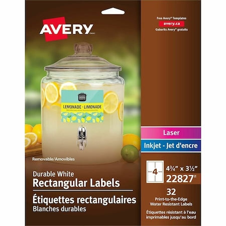 Printable Blank Rectangle Labels, PK32