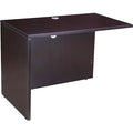 Desk Return Reversible Return, 36" x 24", Mocha, Wood, Mocha Laminate Base, Mocha Laminate Frame