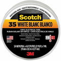 Vinyl Electrical Tape, 35, Scotch, 3/4 in W x 66 ft L, 7 mil thick, White