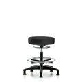 Vin Stool without Back-Medium Bench Ht with Chr Foot RingandStat Glides in Charcoal Trailblazer Vin