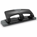 Three-Hole Paper Punch, 20 Sheets, Blk/Gry