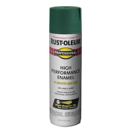 Rust Preventative Spray Paint, Hunter Green, Gloss, Solvent, 15 Oz