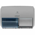 Toilet Paper Dispenser, Compact, Horizontal Double Roll, Coreless, Wall Mount, Gray
