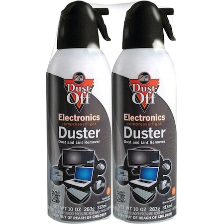 Disposable Compressed Gas Duster, Aerosol Duster for Electronics, 10 oz, 2PK