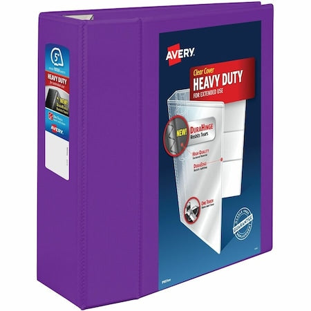 Heavy-Duty View 3 Ring Binder, 5 in
