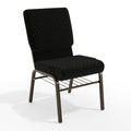 Dot Fabric Church Chair, Black