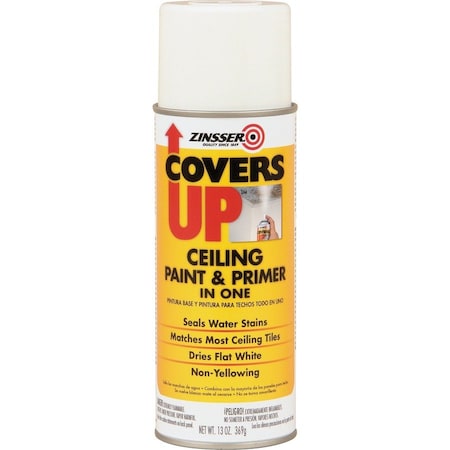 Textured Spray Paint . White, 13 oz, Aerosol Can, Flat